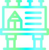 Line Blue Green Gradient Design vector