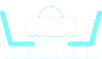 Dinner Table Creative Icon Design vector