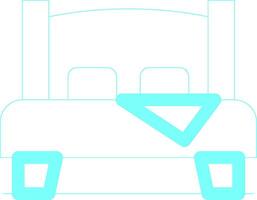 Double Bed Creative Icon Design vector