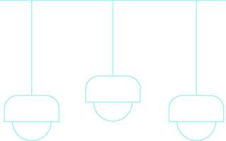 Ceiling Light Creative Icon Design vector