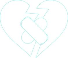 Broken Heart Creative Icon Design vector