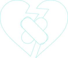 Broken Heart Creative Icon Design vector