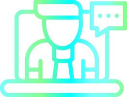 Online Interview Creative Icon Design vector