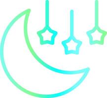 Moon And Stars Creative Icon Design vector