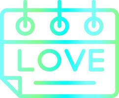 Love Calendar Creative Icon Design vector
