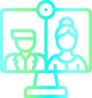 Online Interview Creative Icon Design vector