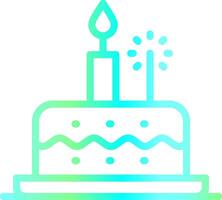 diseño de icono creativo de pastel de cumpleaños vector