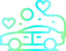 diseño de icono creativo de coche de boda vector