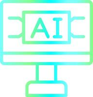 Artificial Intelligence Creative Icon Design vector