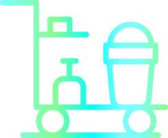 Cleaning Cart Creative Icon Design vector