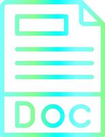 Doc File Format Creative Icon Design vector