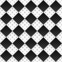 Seamless diagonal square pattern background - black and white geometrical vector design from squares