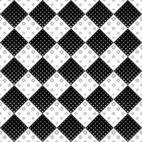 Seamless diagonal square pattern background - black and white geometrical vector design from squares