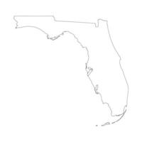 Florida outline map vector
