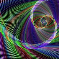 Abstract computer generated vector fractal spiral background