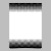 Monochrome halftone geometric dot and square pattern page background template - vector design