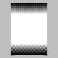 Monochrome halftone geometric dot and square pattern page background template - vector design