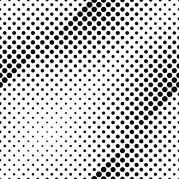 Seamless geometrical dot pattern background - black and white abstract vector graphic design