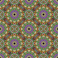 Bohemian oriental geometrical kaleidoscope pattern background - colorful vector graphic design