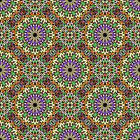 Bohemian oriental geometrical kaleidoscope pattern background - colorful vector graphic design