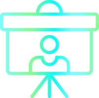 Line Blue Green Gradient Design vector