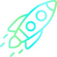 Inclined Rocket Creative Icon Design vector