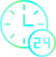 24 Hours Support Creative Icon Design vector