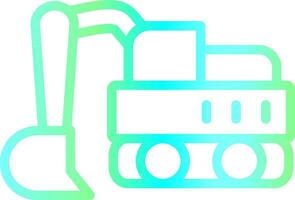 Excavator Creative Icon Design vector