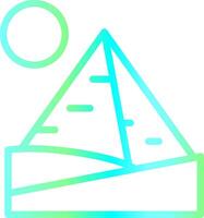 Pyramid Landscape Creative Icon Design vector