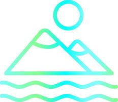 Lake Landscape Creative Icon Design vector