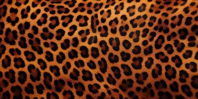 AI Generated Leopard Skin Print. Wild Animal Fur Pattern Abstract Background photo