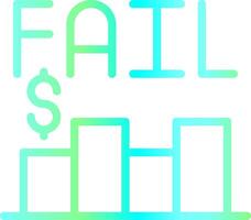 Business Fail Creative Icon Design vector