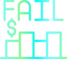 Business Fail Creative Icon Design vector