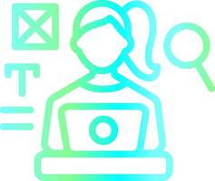 Blogger Creative Icon Design vector