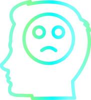 Emotions Sad Creative Icon Design vector