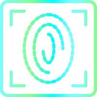 Fingerprint Scan Creative Icon Design vector