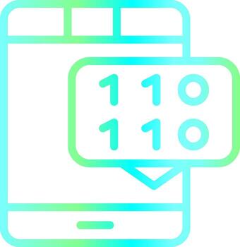 Binary Messages Creative Icon Design vector