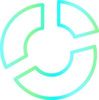 Line Blue Green Gradient Design vector