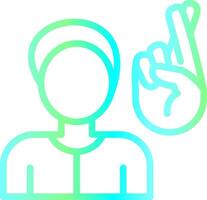 Non Verbal Communication Creative Icon Design vector