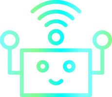 Robot Assistant Creative Icon Design vector