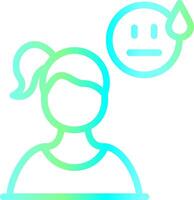 Afraid Creative Icon Design vector