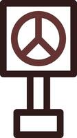 diseño de icono creativo de signo de paz vector