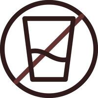 No Soft Drink Creative Icon Design vector