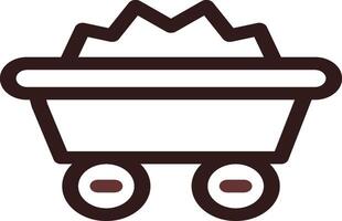 Mine Cart Creative Icon Design vector