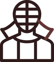 diseño de icono creativo de kendo vector