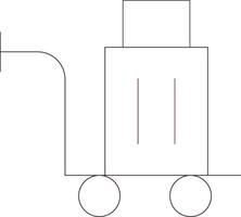 carrito de equipaje diseño de icono creativo vector