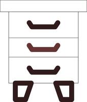 Bedside Table Creative Icon Design vector
