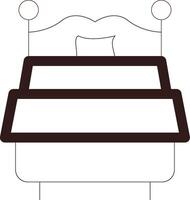 Double Bed Creative Icon Design vector