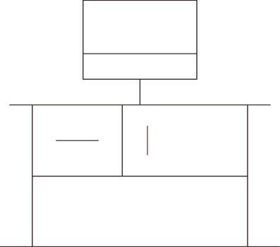 línea dos color diseño vector