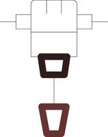 Line Two Color Design vector